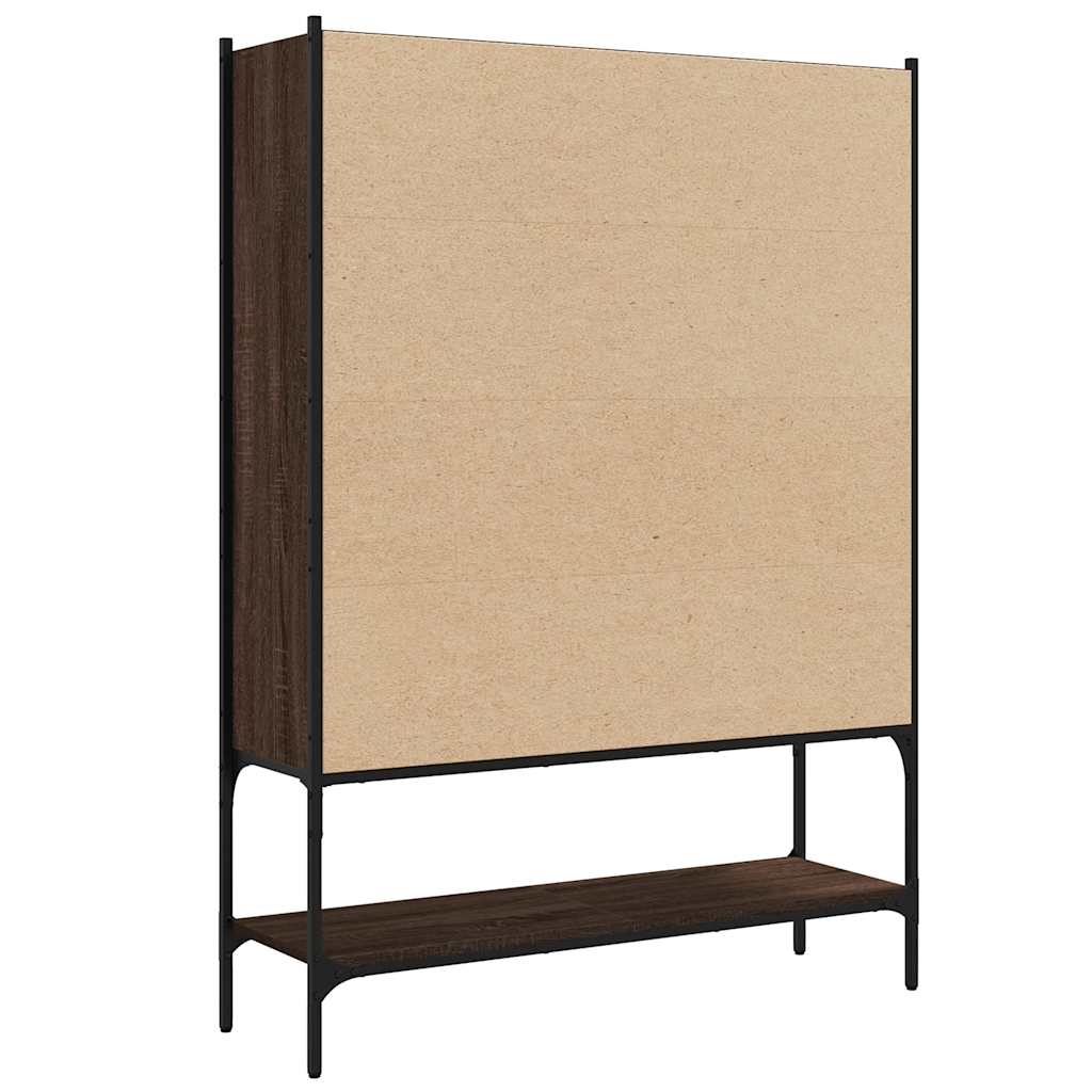 Bibliothèque chêne marron 102x30x141,5 cm bois d'ingénierie - XIOS