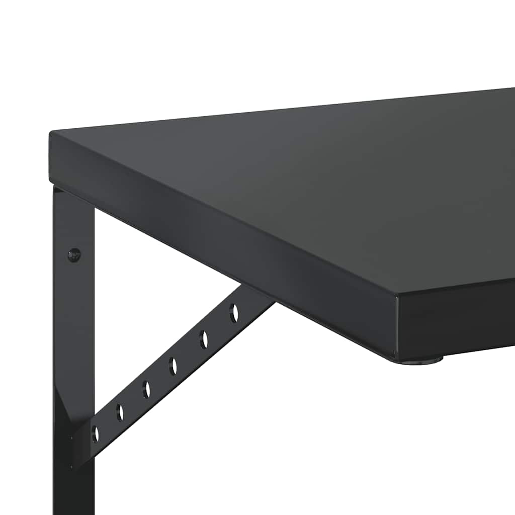 Étagères murales 2 pcs 100x40 cm noir acier inoxydable - XIOS