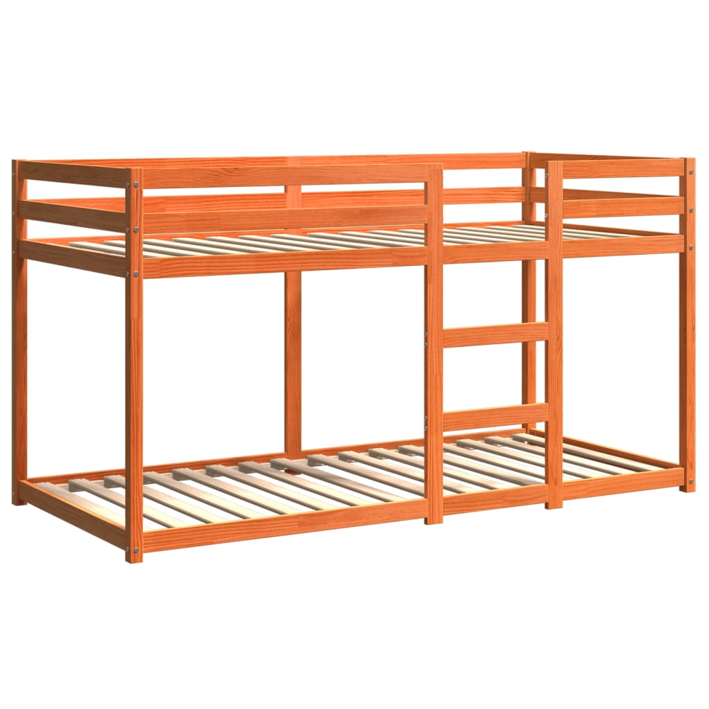 Lit superposé sans matelas cire marron 90x200 cm pin massif - XIOS