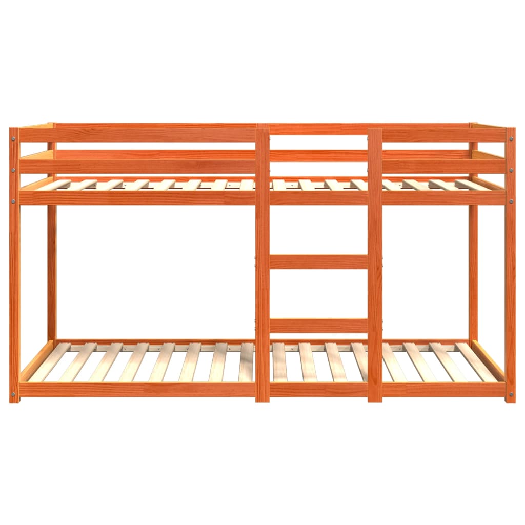 Lit superposé sans matelas cire marron 90x200 cm pin massif - XIOS