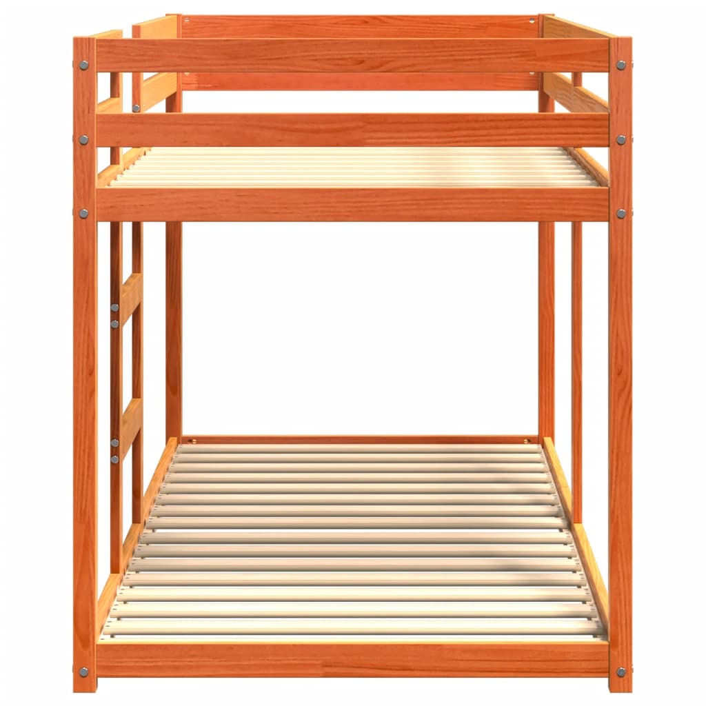 Lit superposé sans matelas cire marron 90x200 cm pin massif - XIOS