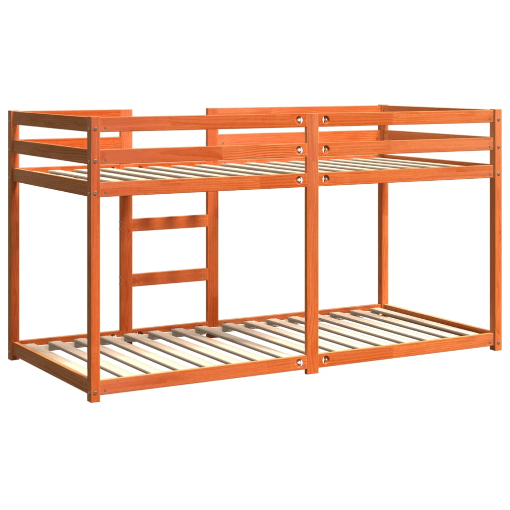Lit superposé sans matelas cire marron 90x200 cm pin massif - XIOS