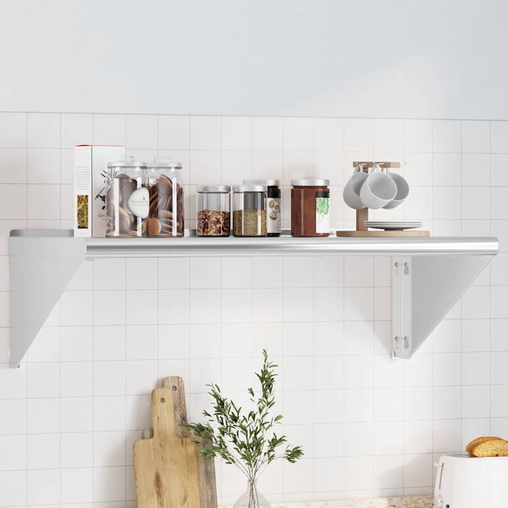 Étagère murale 100x45x31 cm argenté acier inoxydable - XIOS