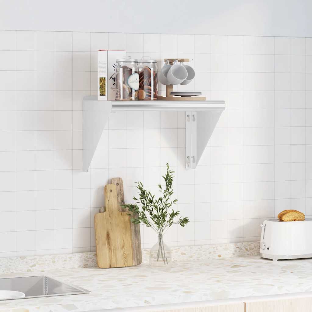 Étagère murale 50x30x31 cm argenté acier inoxydable - XIOS