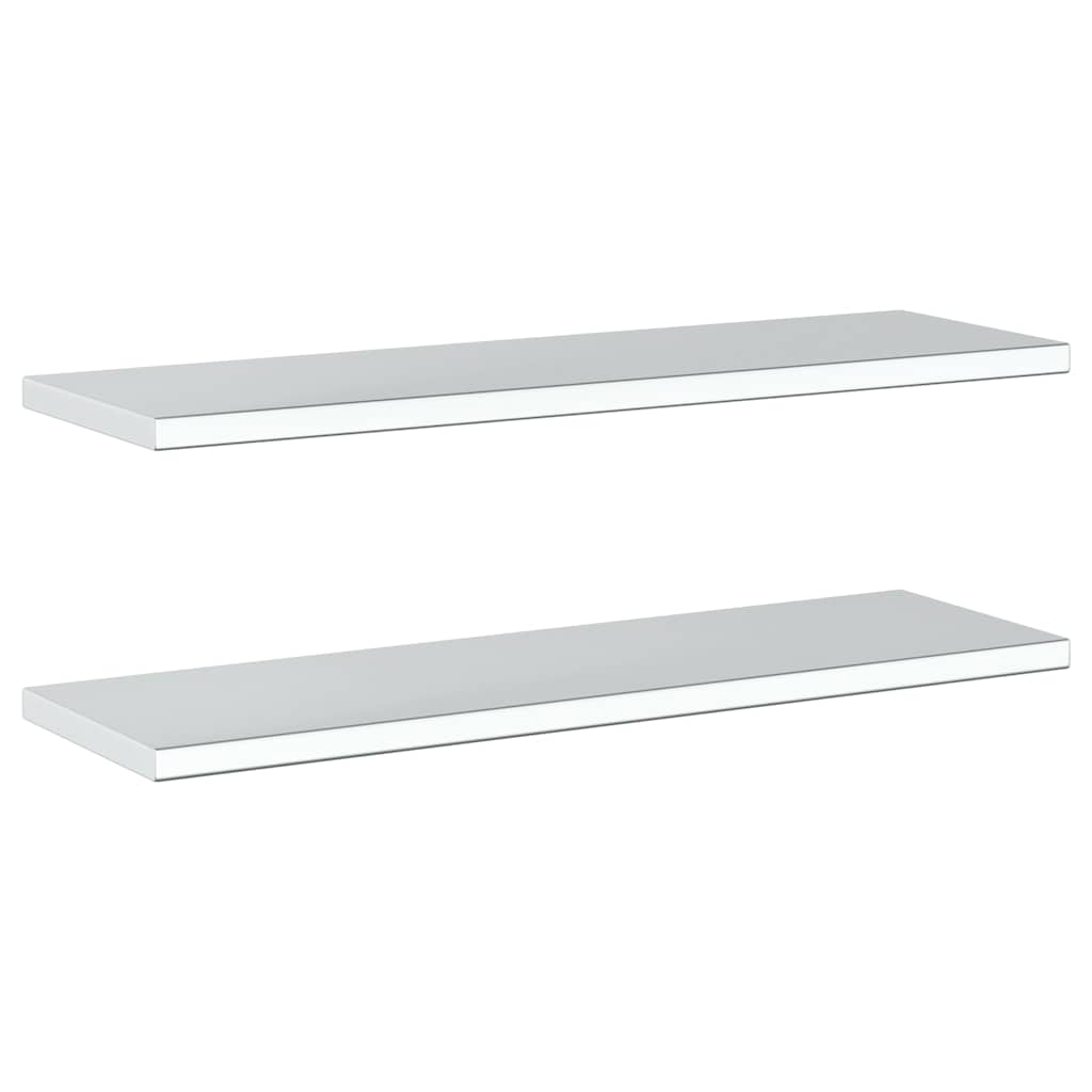Étagères murales 2 pcs 100x30x3 cm argenté acier inoxydable - XIOS