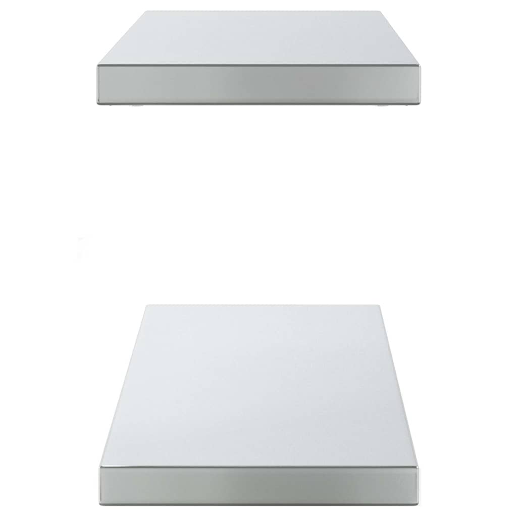 Étagères murales 2 pcs 100x23,5x3 cm argenté acier inoxydable - XIOS