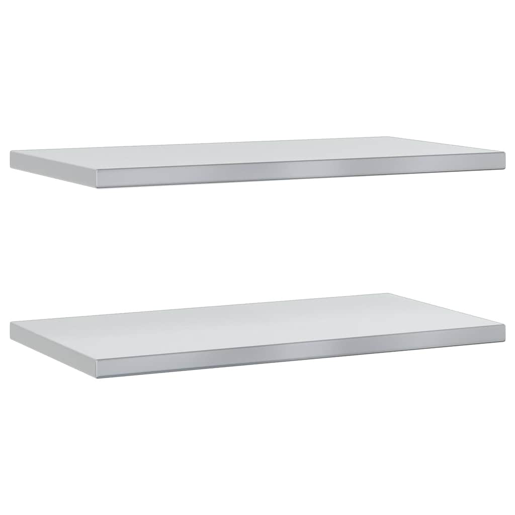 Étagères murales 2 pcs 75x40x3 cm argenté acier inoxydable - XIOS