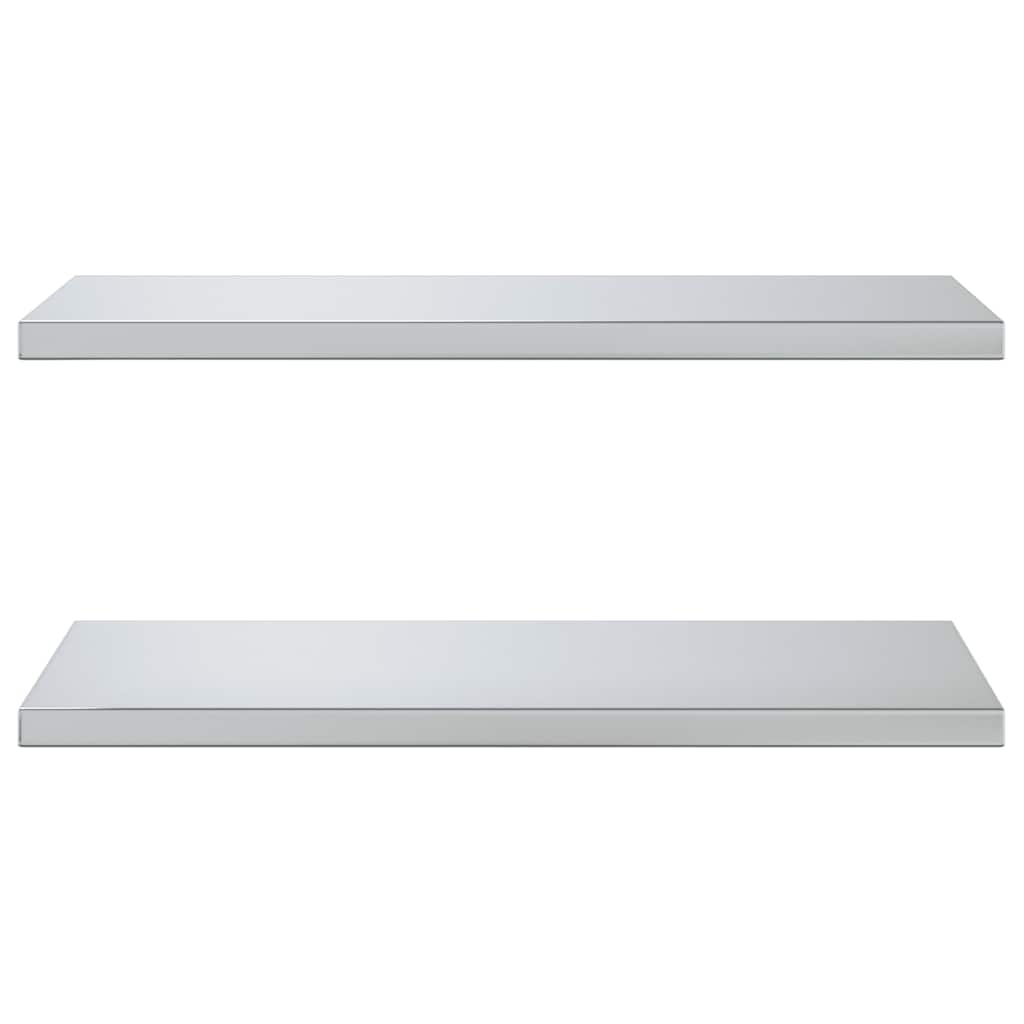 Étagères murales 2 pcs 75x40 cm argenté acier inoxydable - XIOS