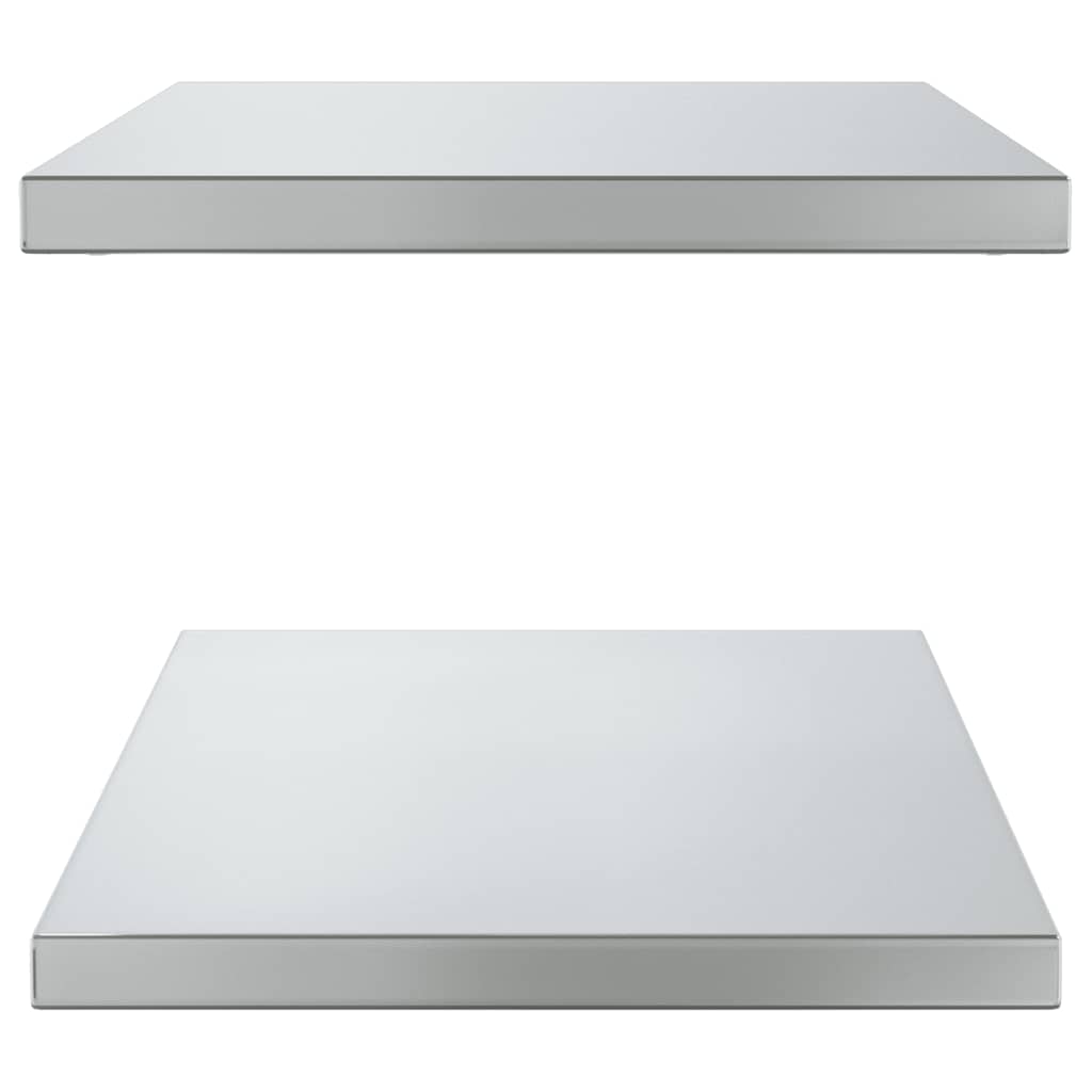 Étagères murales 2 pcs 75x40 cm argenté acier inoxydable - XIOS