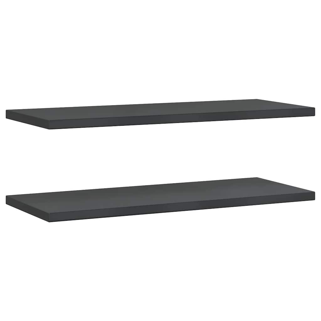 Étagères murales 2 pcs 100x40x3 cm noir acier inoxydable - XIOS