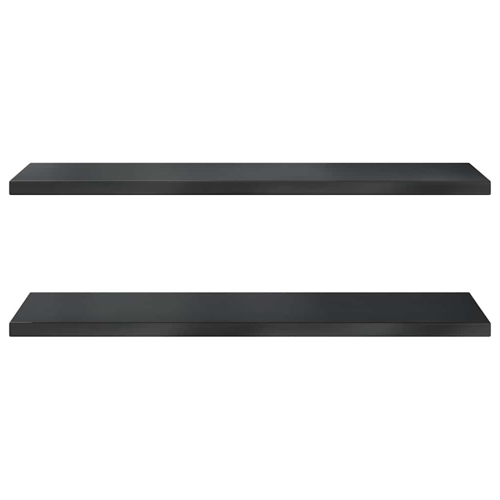 Étagères murales 2 pcs 100x40x3 cm noir acier inoxydable - XIOS