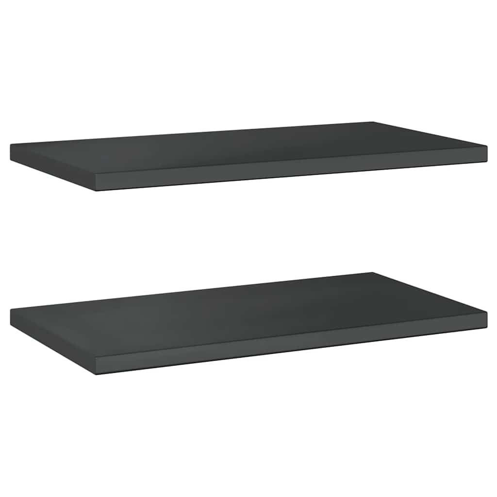 Étagères murales 2 pcs 75x40x3 cm noir acier inoxydable - XIOS