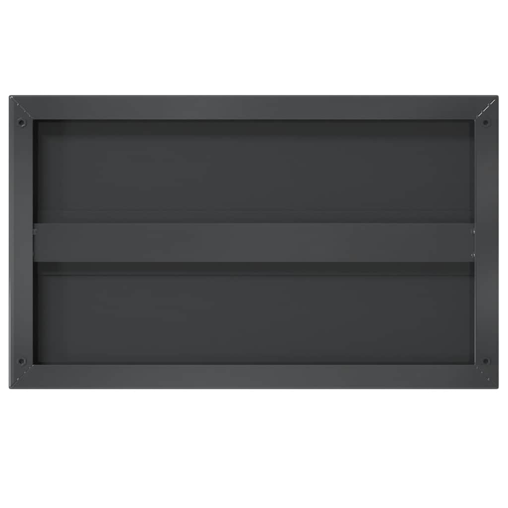 Étagères murales 2 pcs 75x30x3 cm noir acier inoxydable - XIOS