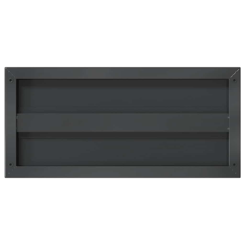 Étagères murales 2 pcs 50x23,5x3 cm noir acier inoxydable - XIOS