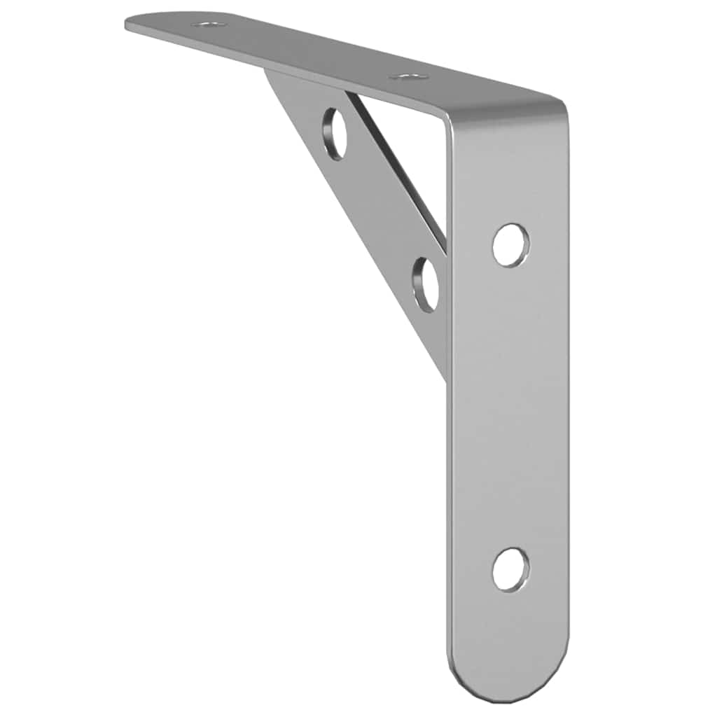 Supports d'étagères 4pcs 15x2,5x11,5cm argenté acier inoxydable - XIOS