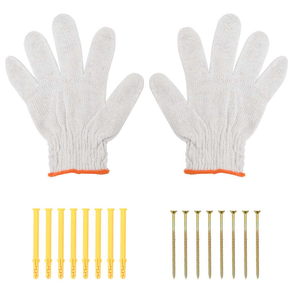 Supports d'étagères 4 pcs 15x2,5x11,5 cm noir acier inoxydable - XIOS