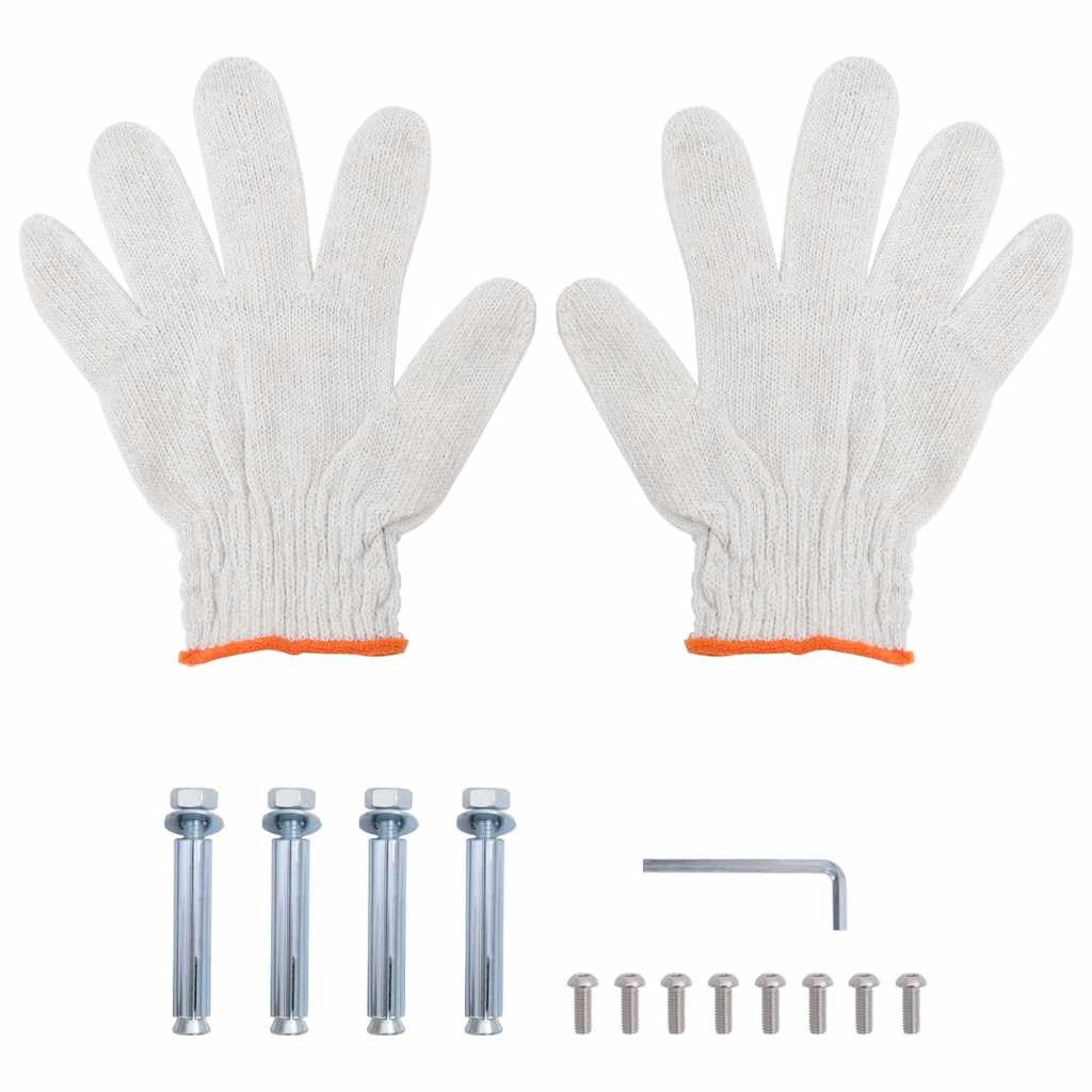 Étagère murale 2 niveaux 100x23,5x60cm argenté acier inoxydable - XIOS