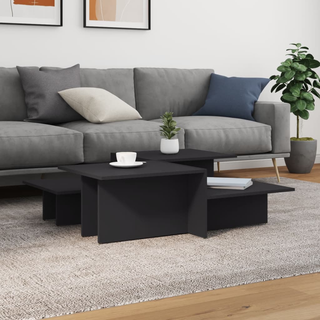 Tables basses 2 pcs gris bois d'ingénierie - XIOS