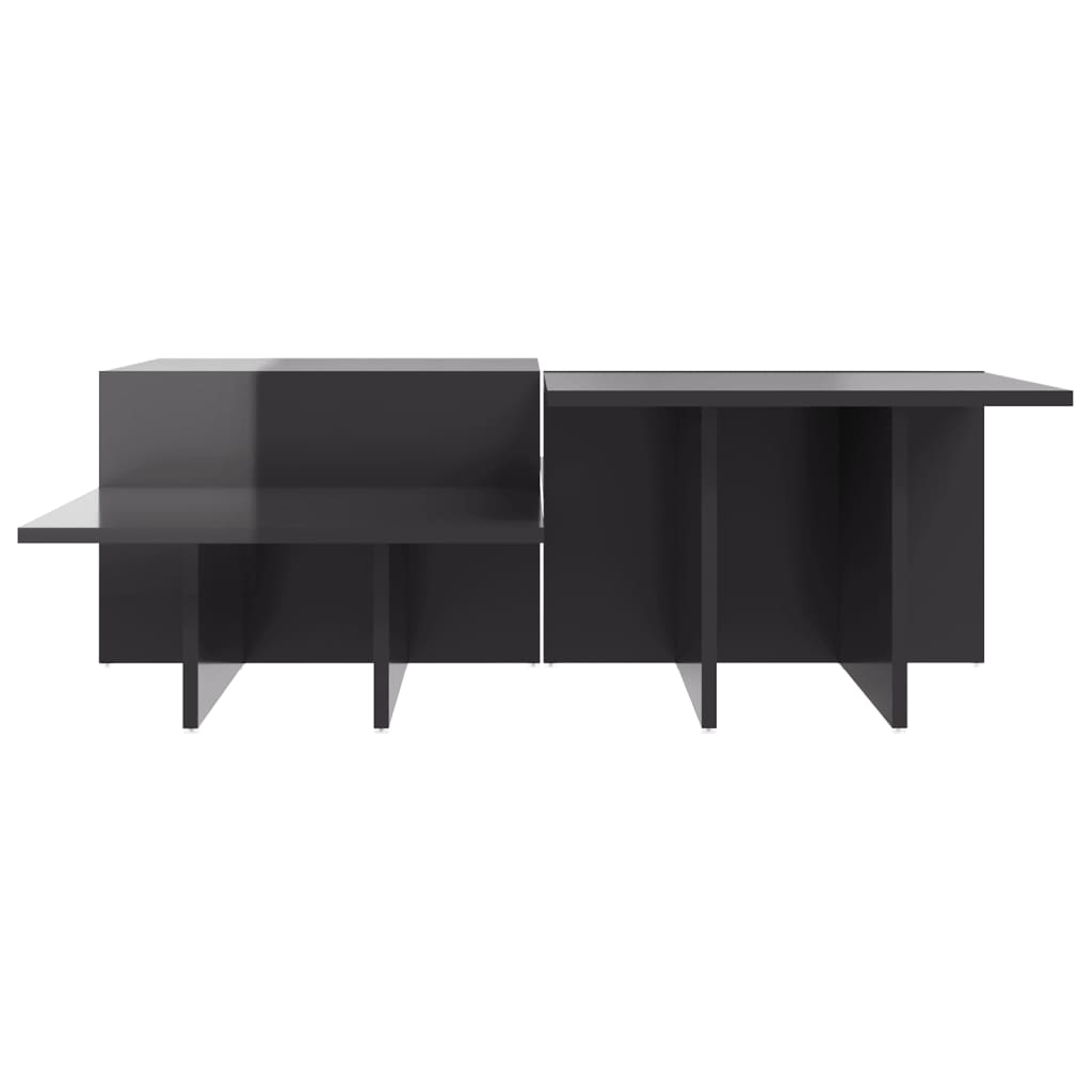 Tables basses 2 pcs gris brillant bois d'ingénierie - XIOS