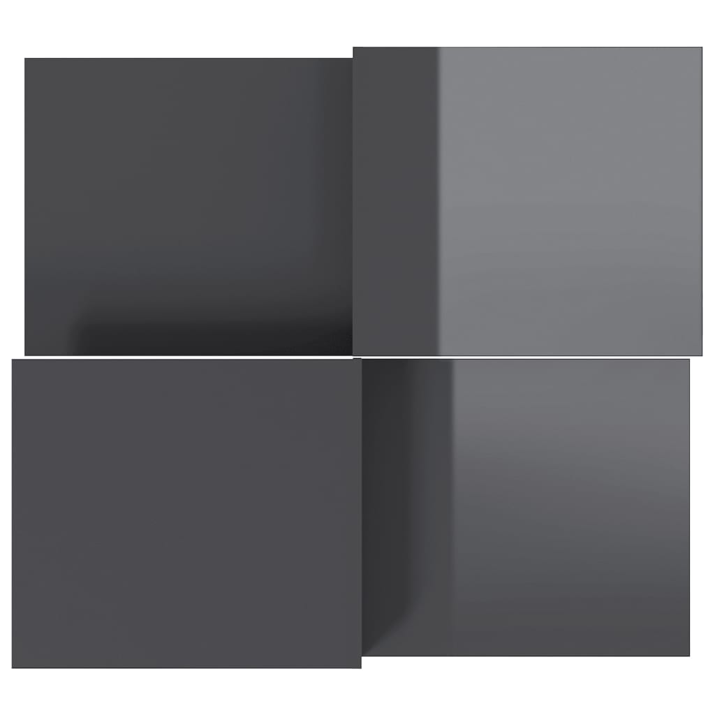 Tables basses 2 pcs gris brillant bois d'ingénierie - XIOS