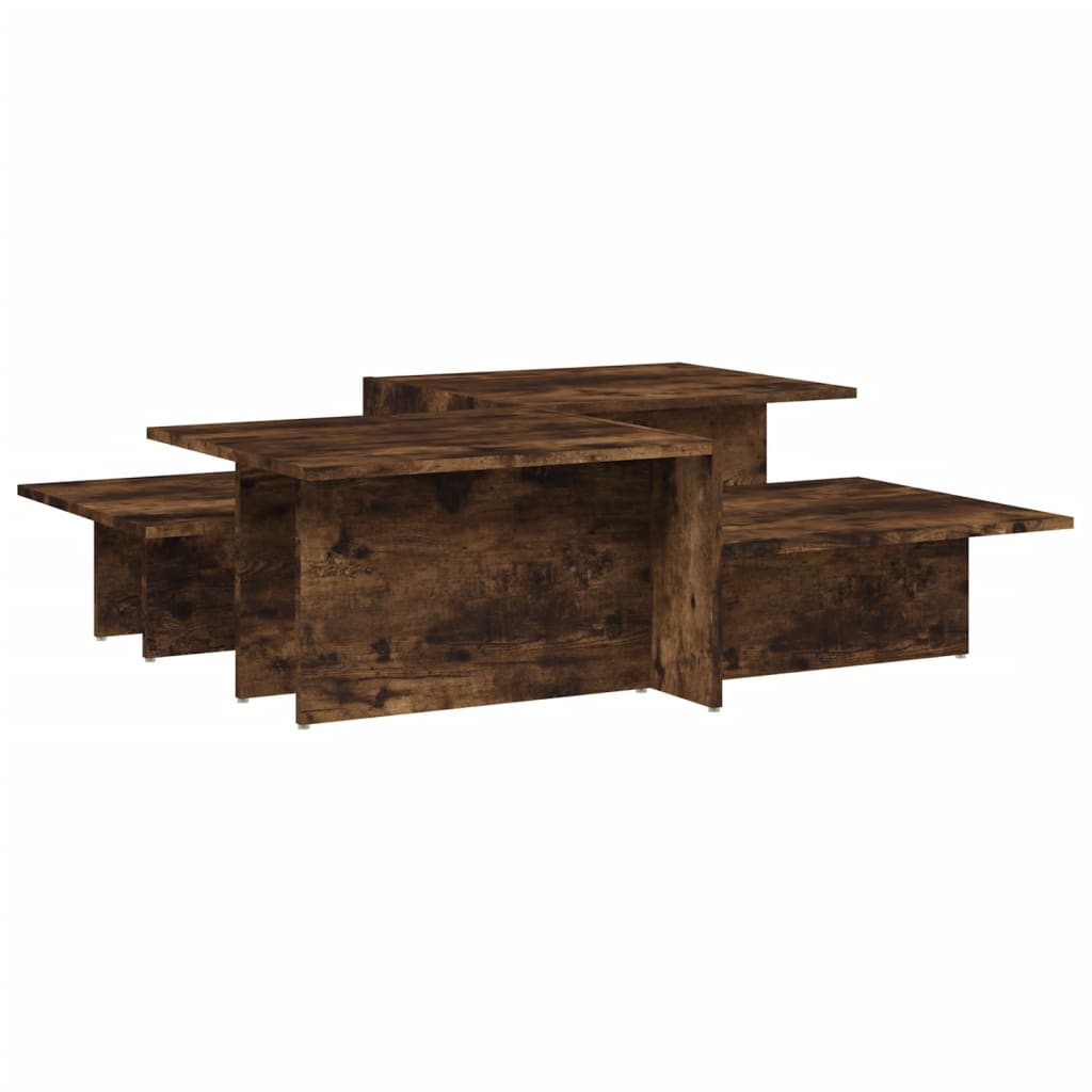 Tables basses 2 pcs Chêne fumé Bois d'ingénierie - XIOS
