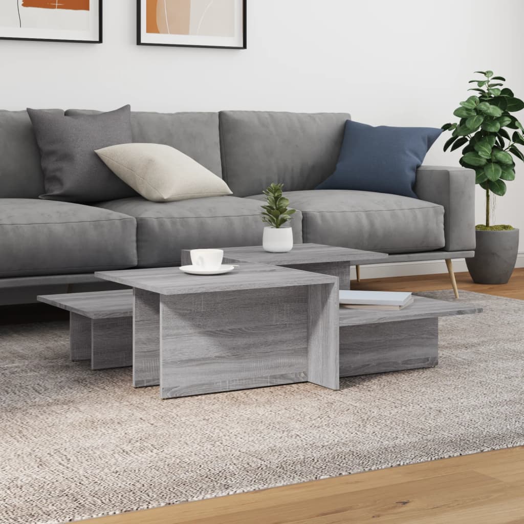 Tables basses 2 pcs Sonoma gris Bois d'ingénierie - XIOS