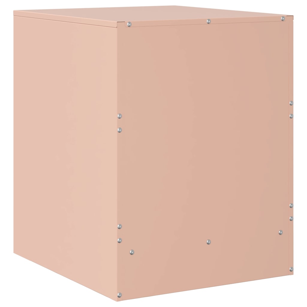 Tables de chevet 2 pcs rose 34,5x39x44 cm acier - XIOS