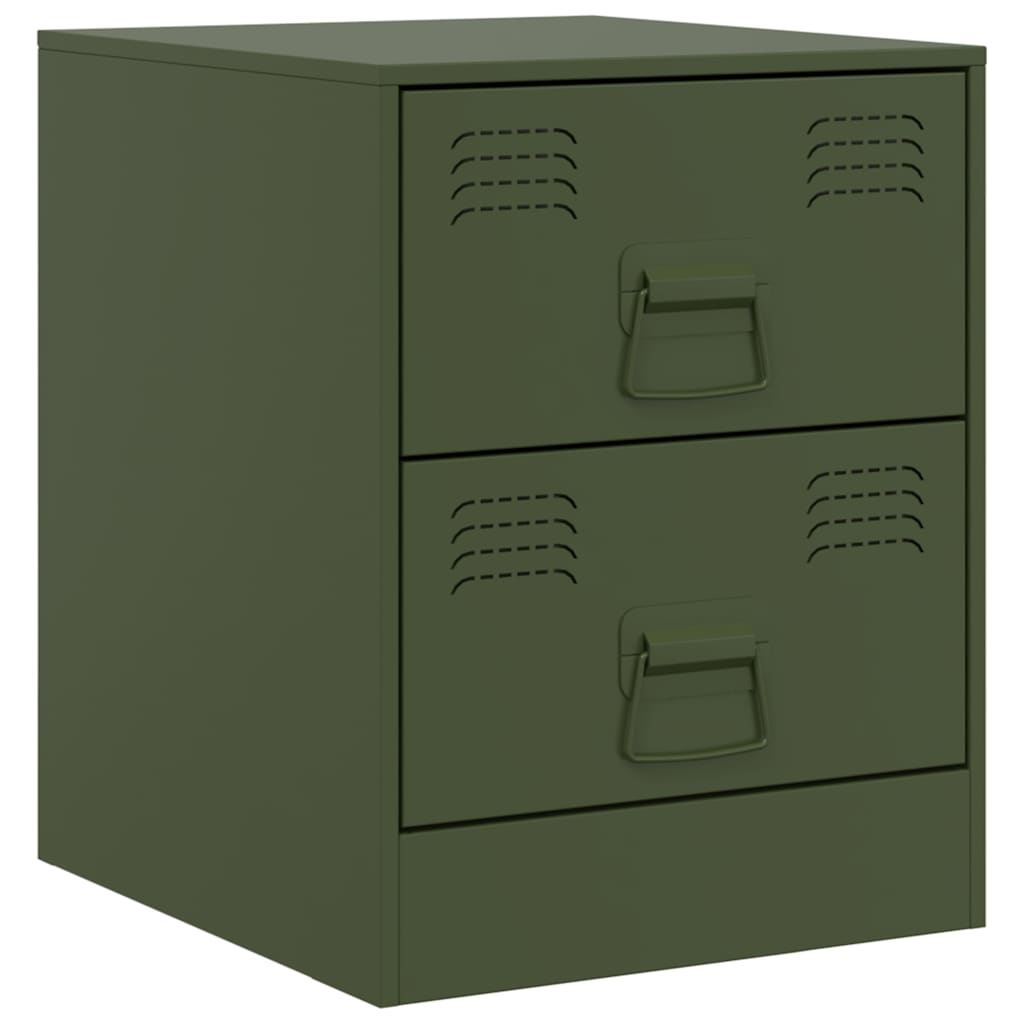 Table de chevet vert 34,5x39x44 cm acier Tables de chevet vidaXL