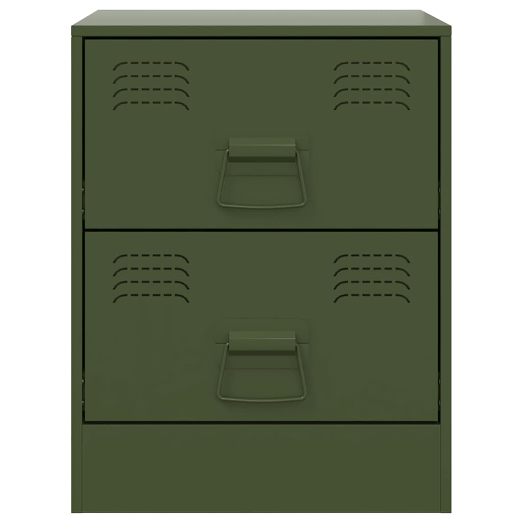 Table de chevet vert 34,5x39x44 cm acier Tables de chevet vidaXL