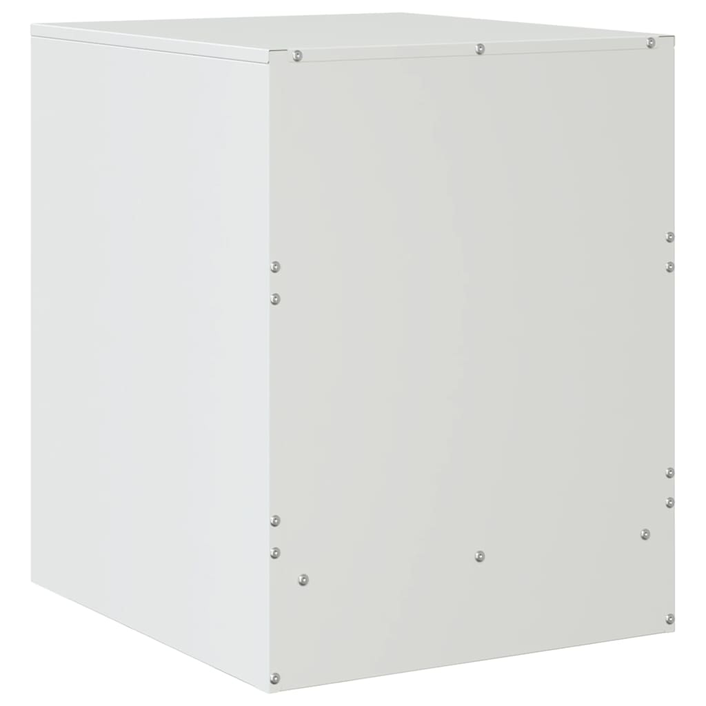 Tables de chevet 2 pcs blanc 34,5x39x44 cm acier - XIOS