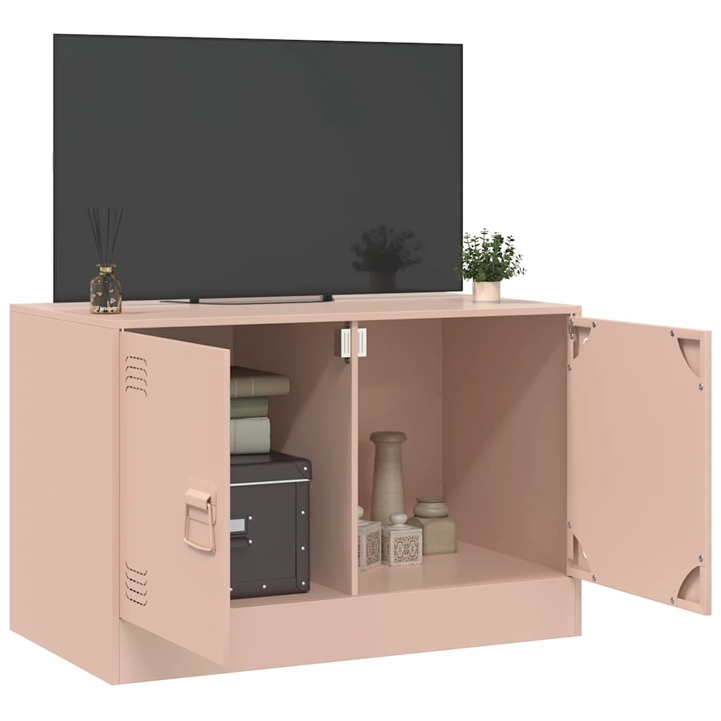 Meuble TV rose 67x39x44 cm acier - XIOS