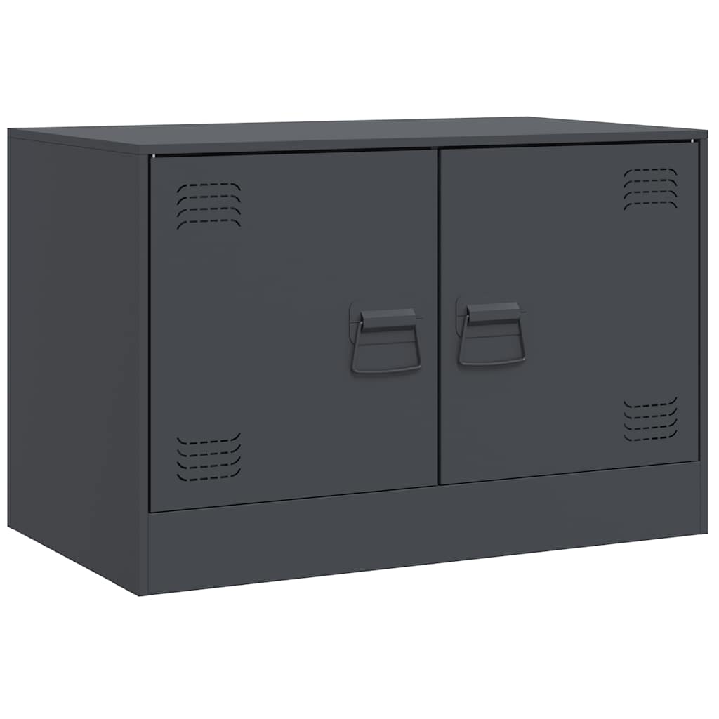 Meuble TV anthracite 67x39x44 cm acier - XIOS