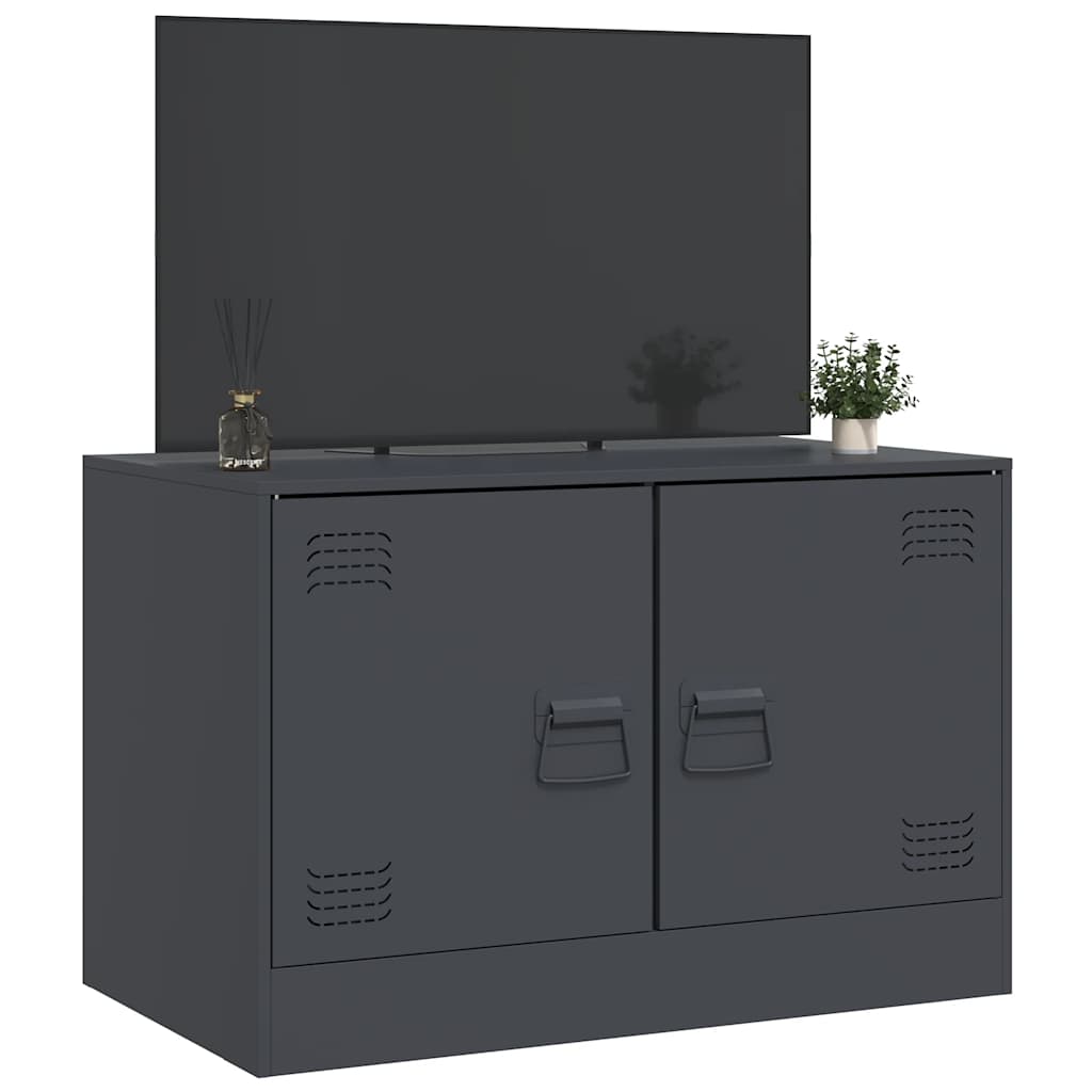 Meuble TV anthracite 67x39x44 cm acier - XIOS