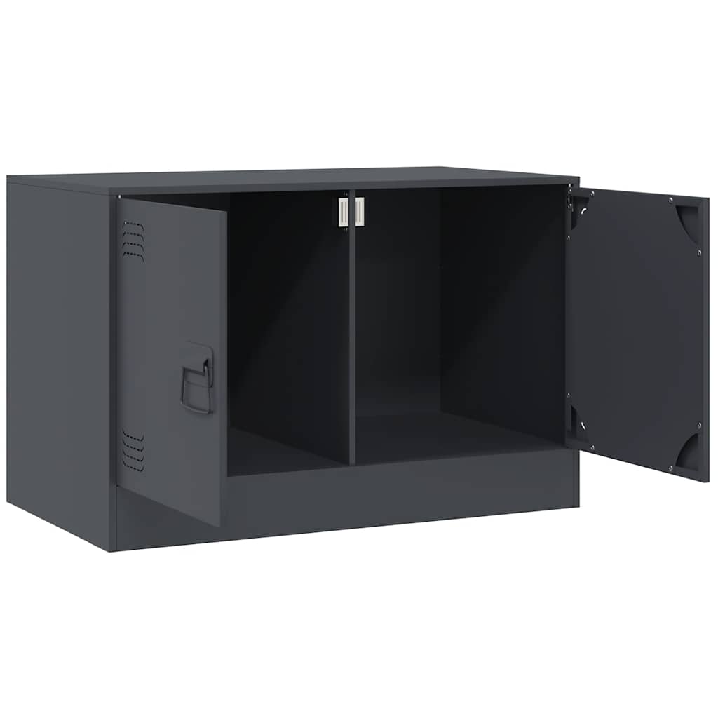 Meuble TV anthracite 67x39x44 cm acier - XIOS