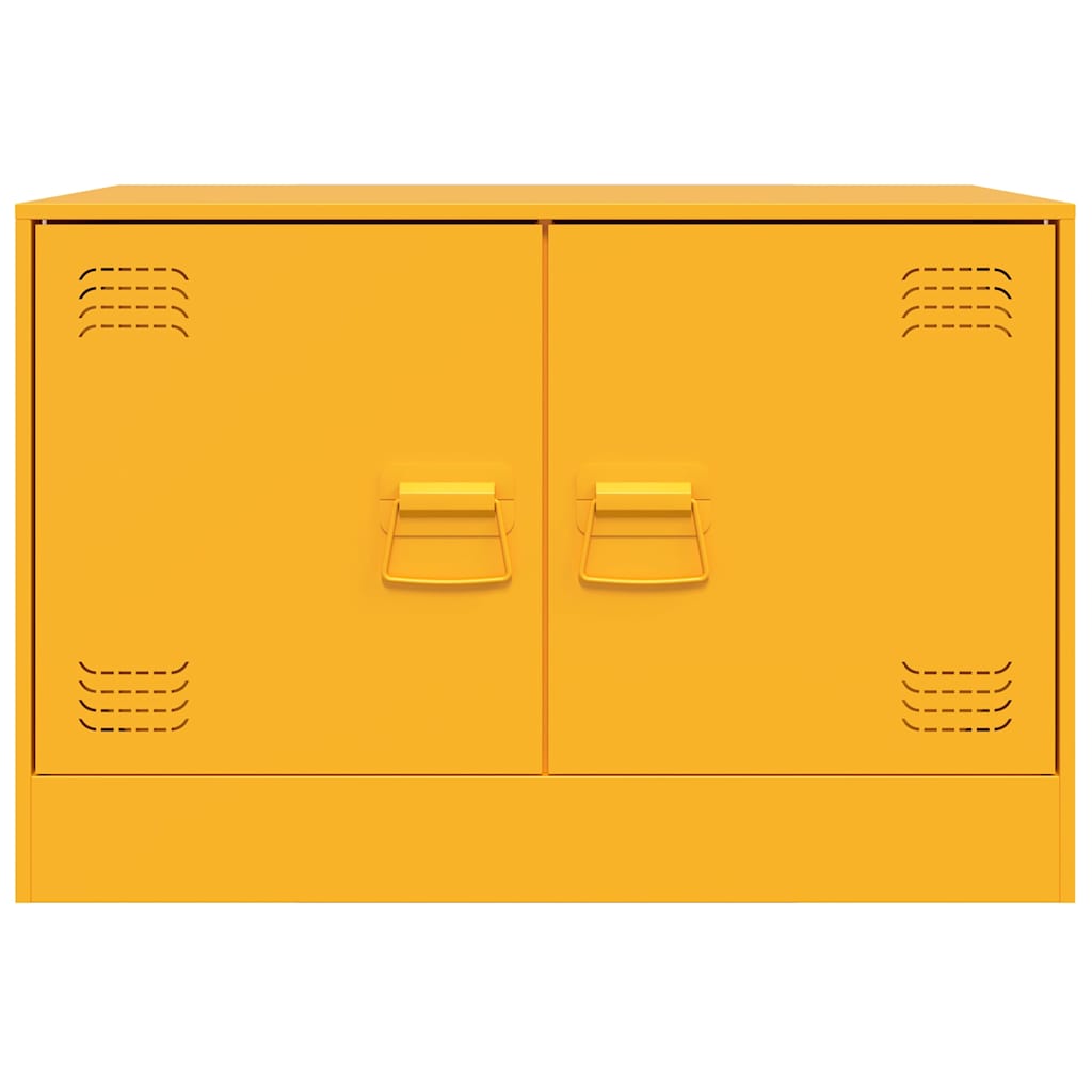 Meuble TV jaune moutarde 67x39x44 cm acier - XIOS