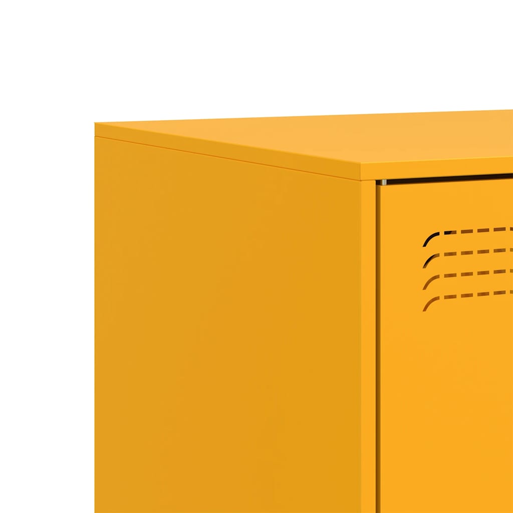 Meuble TV jaune moutarde 67x39x44 cm acier - XIOS