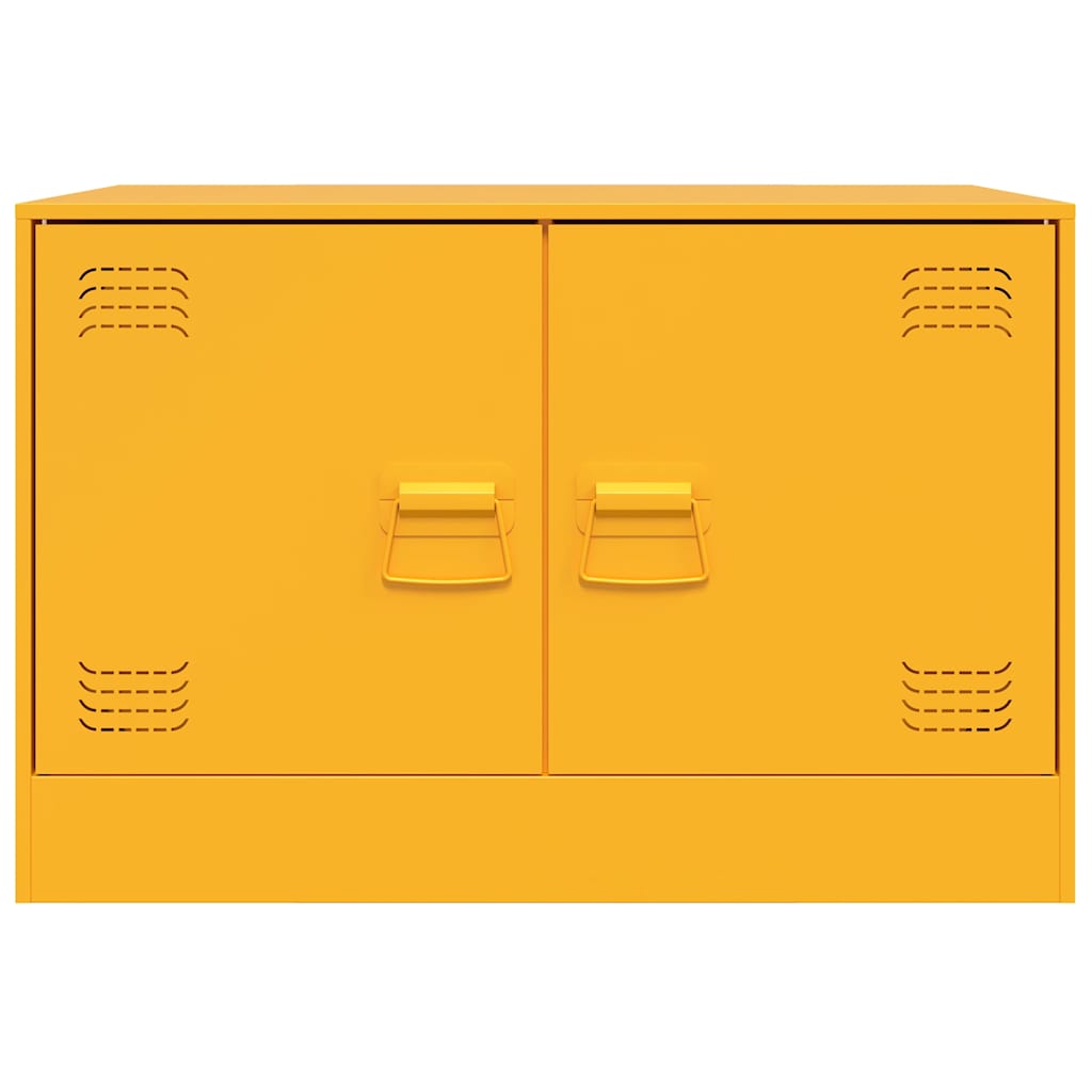 Meubles TV 2 pcs jaune moutarde 67x39x44 cm acier - XIOS