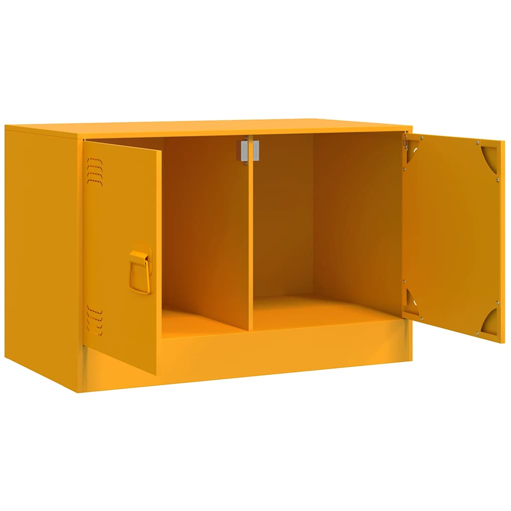 Meubles TV 2 pcs jaune moutarde 67x39x44 cm acier - XIOS