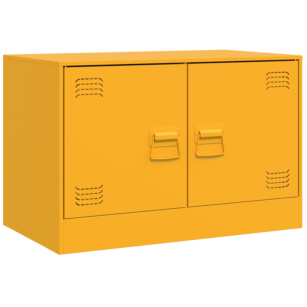 Meubles TV 2 pcs jaune moutarde 67x39x44 cm acier - XIOS
