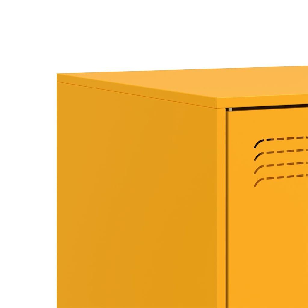 Meubles TV 2 pcs jaune moutarde 67x39x44 cm acier - XIOS