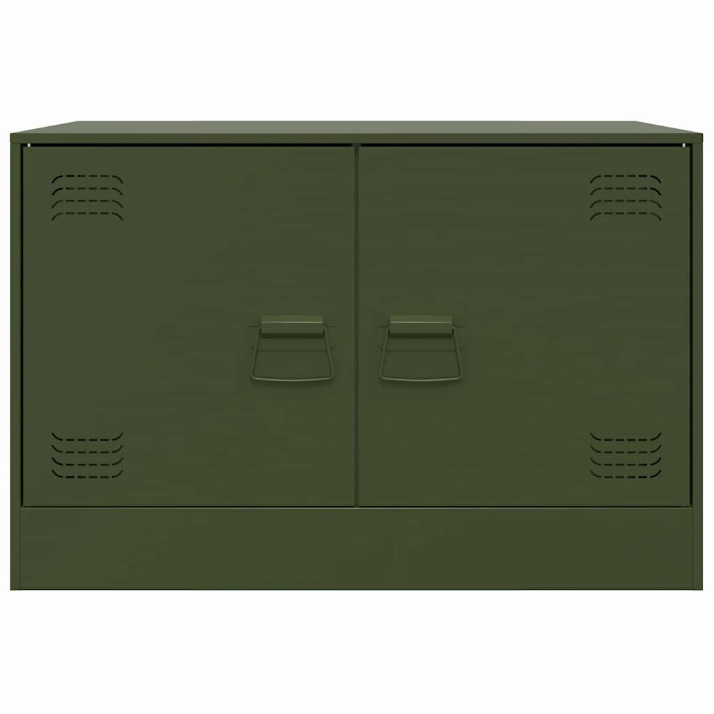Meubles TV 2 pcs vert olive 67x39x44 cm acier - XIOS