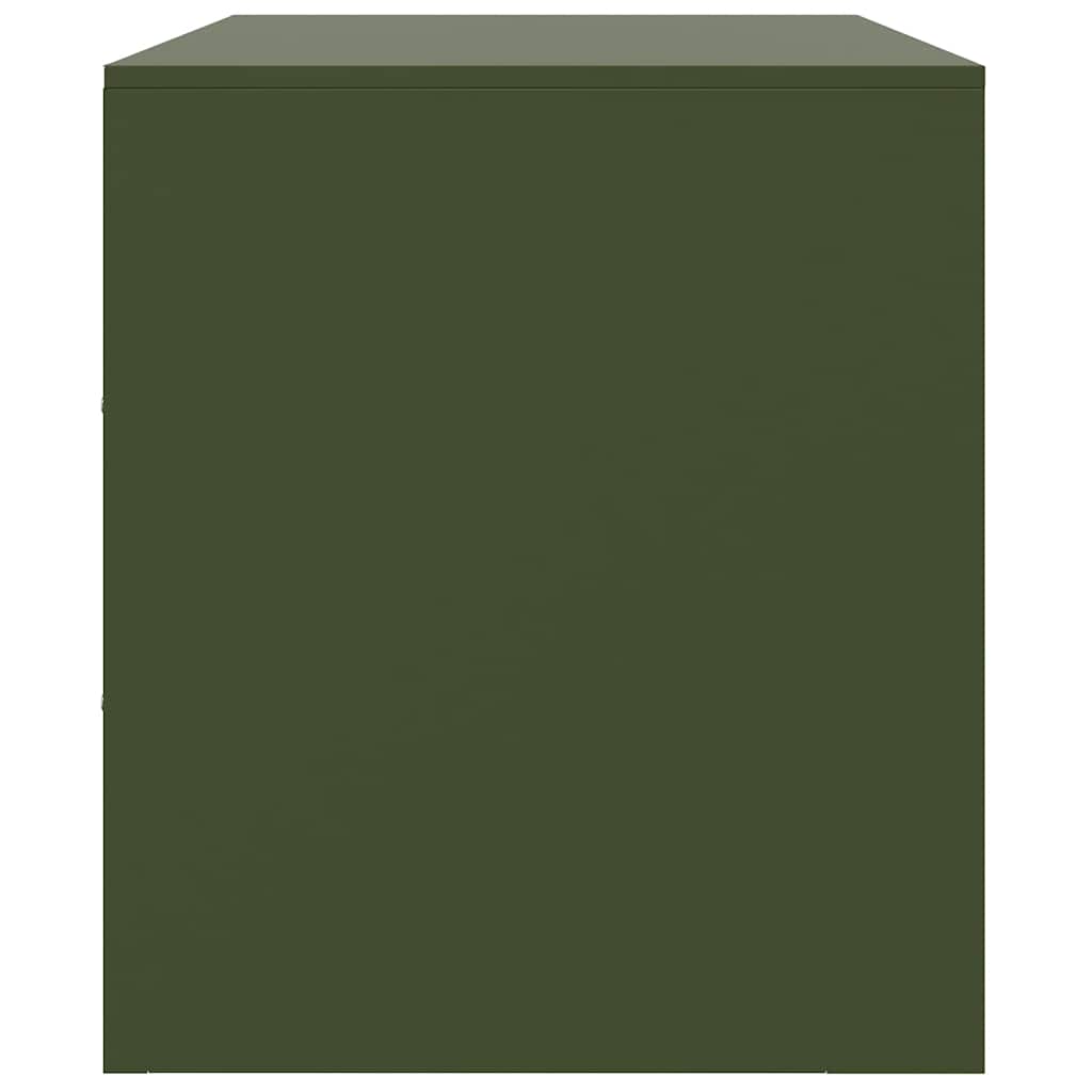 Meubles TV 2 pcs vert olive 67x39x44 cm acier - XIOS