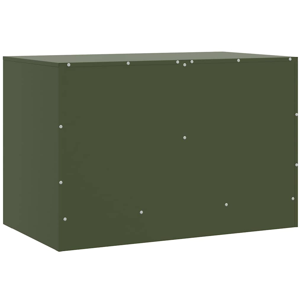 Meubles TV 2 pcs vert olive 67x39x44 cm acier - XIOS