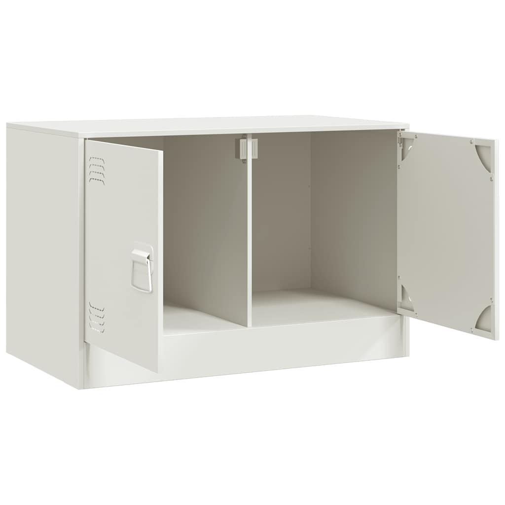 Meubles TV 2 pcs blanc 67x39x44 cm acier - XIOS
