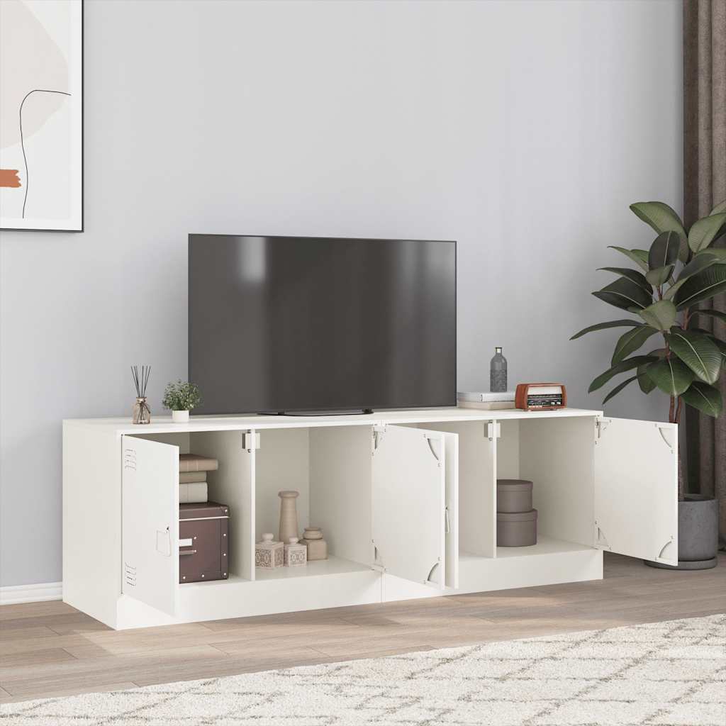 Meubles TV 2 pcs blanc 67x39x44 cm acier - XIOS