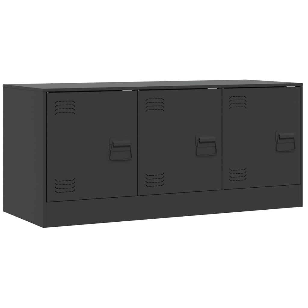 Meuble TV noir 99x39x44 cm acier - XIOS