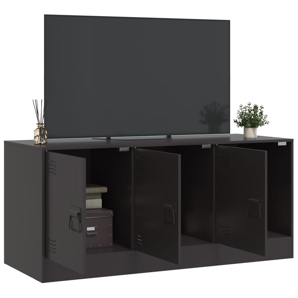 Meuble TV noir 99x39x44 cm acier - XIOS