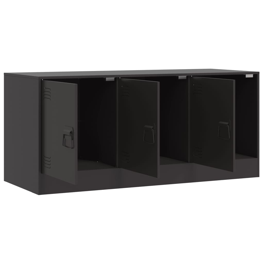 Meuble TV noir 99x39x44 cm acier - XIOS