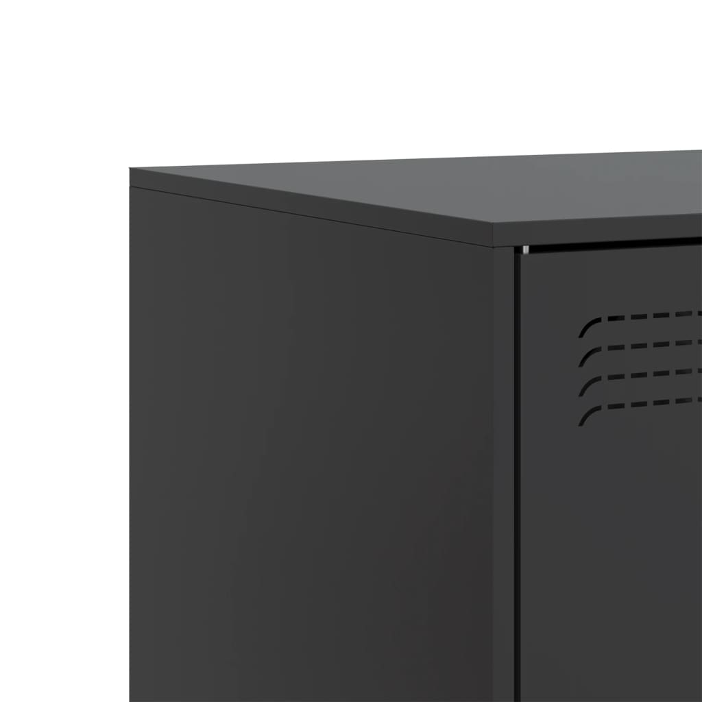Meuble TV noir 99x39x44 cm acier - XIOS