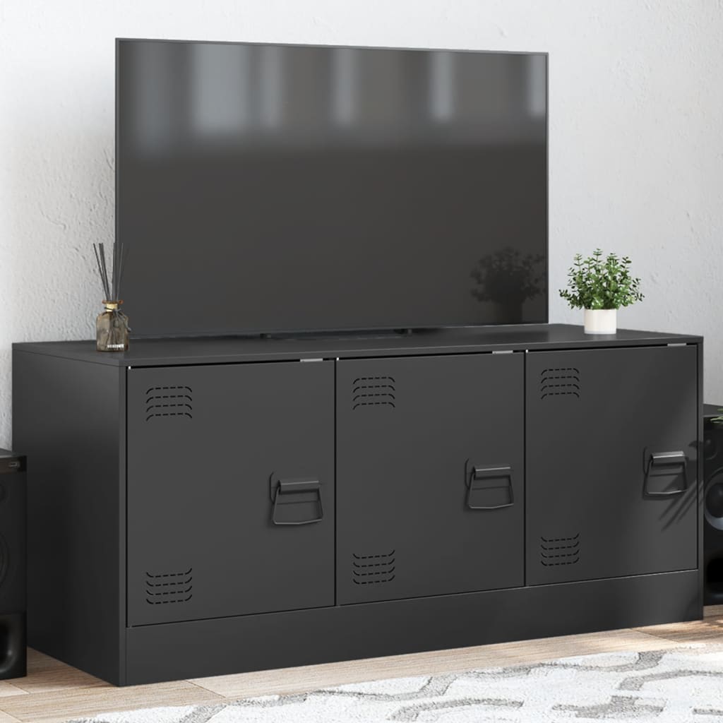 Meuble TV noir 99x39x44 cm acier - XIOS